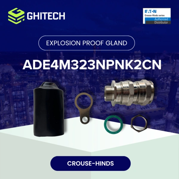 Eaton Crouse Hinds ADE4M323NPNK2CN Cable Gland M32 Brass Nickel Plate Complete Set