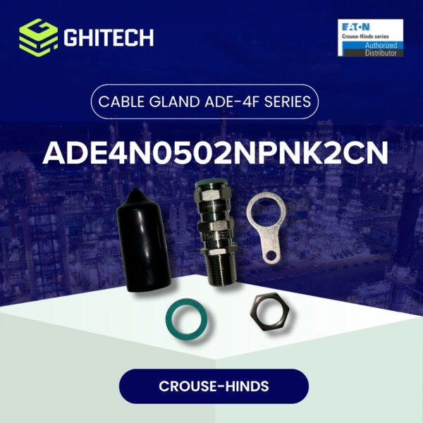 Eaton Crouse Hinds ADE4N0502NPNK2CN Cable Gland 1/2 NPT Brass Nickel Plate Complete Set