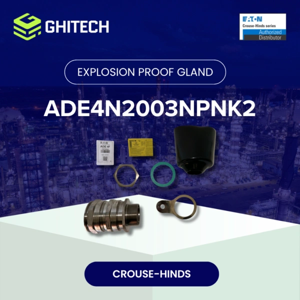Eaton Crouse Hinds ADE4N2003NPNK2 Cable Gland 2 NPT Brass Nickel Plate Complete Set