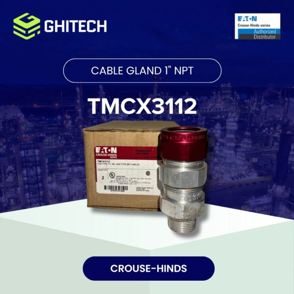 Eaton Crouse Hinds TMCX3112 Cable Gland Explosion Proof Aluminium 1 Inch