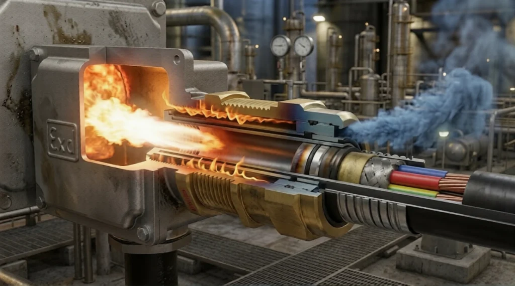 cara kerja cable gland explosion proof