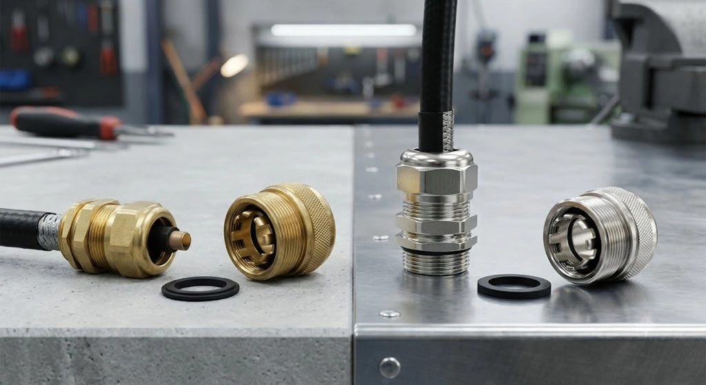 nickel plated brass cable gland
