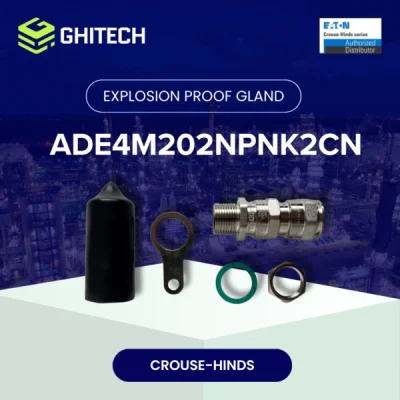 Eaton Crouse Hinds ADE4M202NPNK2CN Cable Gland M20 Brass Nickel Plate Complete Set