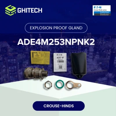 Eaton Crouse Hinds ADE4M253NPNK2 Cable Gland M25 Brass Nickel Plate Complete Set