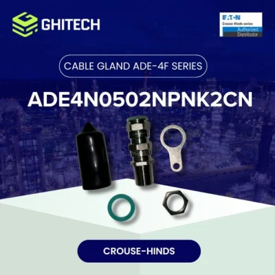 Eaton Crouse Hinds ADE4N0502NPNK2CN Cable Gland 1/2 NPT Brass Nickel Plate Complete Set
