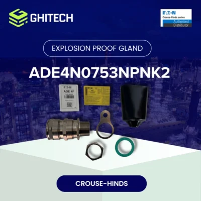 Eaton Crouse Hinds ADE4N0753NPNK2 Cable Gland 3/4 NPT Brass Nickel Plate Complete Set