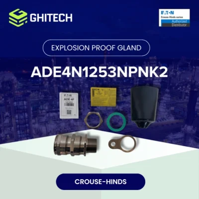 Eaton Crouse Hinds ADE4N1253NPNK2 Cable Gland 1 1/4 NPT Brass Nickel Plate Complete Set