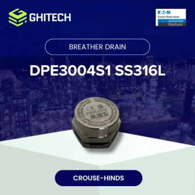 Eaton Crouse Hinds DPE3004S1 Explosion Proof Breather Drain M20 SS316L Original 2